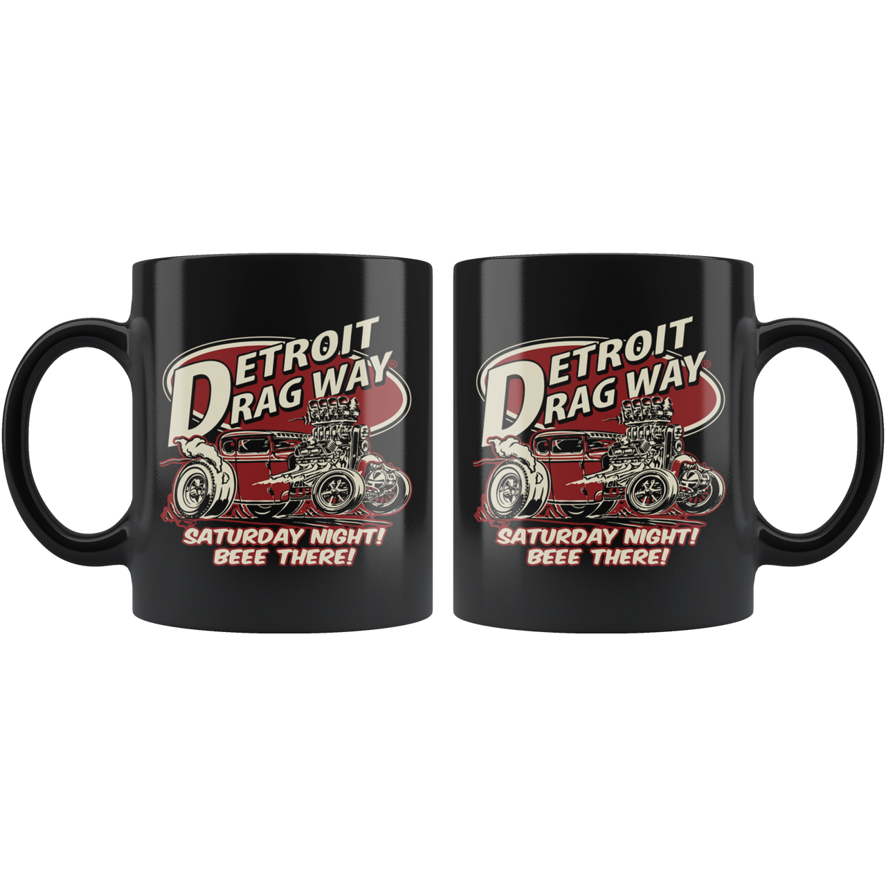 Detroit Dragway® Beee There Black Mug