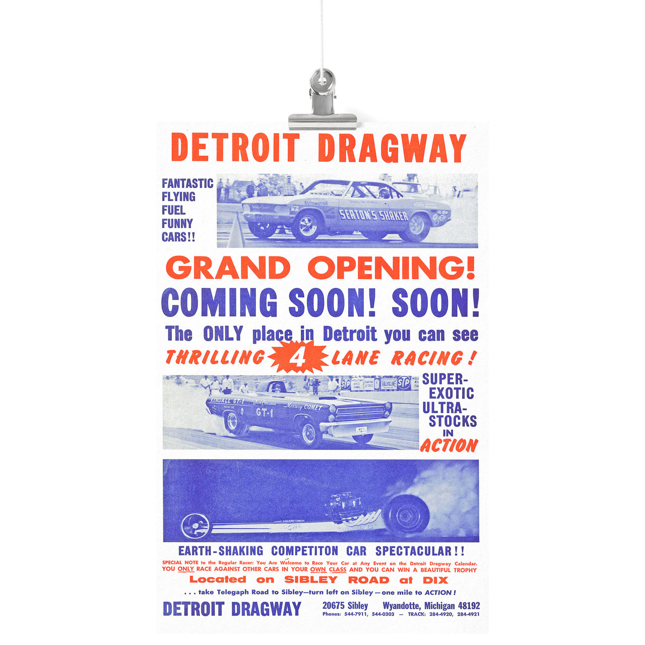 Detroit Dragway® Grand Opening Coming Soon Poster