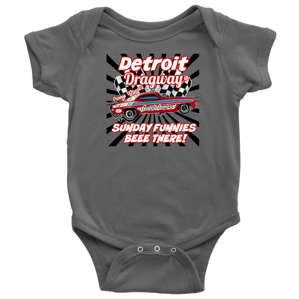 Detroit Dragway® Perry Wyatt's Sunday Funnies Baby Bodysuit