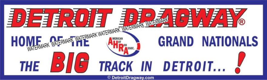 Detroit Dragway® Home Of The Grand Nationals Decal/Sticker Bumper Sticker