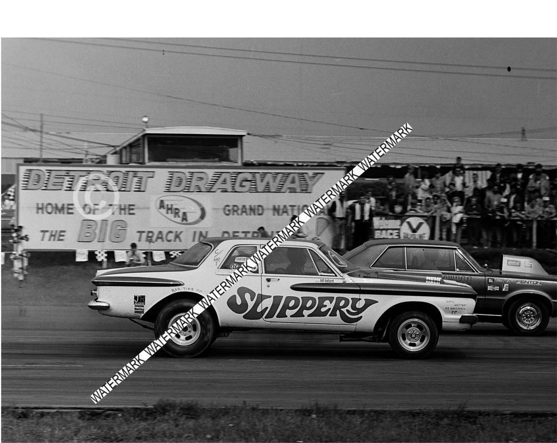8 x 10" Photo Of the 62 Plymouth "Slippery" Racing at Detroit Dragway