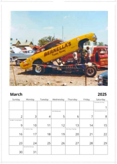 2025 Detroit Dragway® Calendar