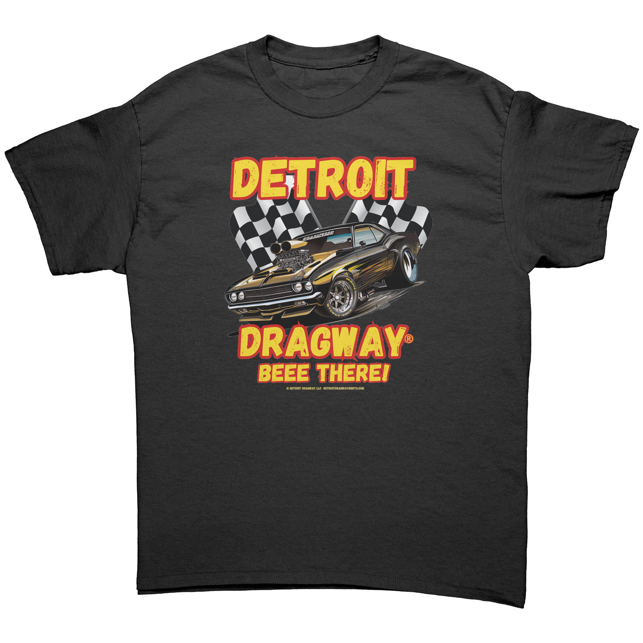 Detroit Dragway® BEEE THERE ver 2  Image On Front Mens Shirt