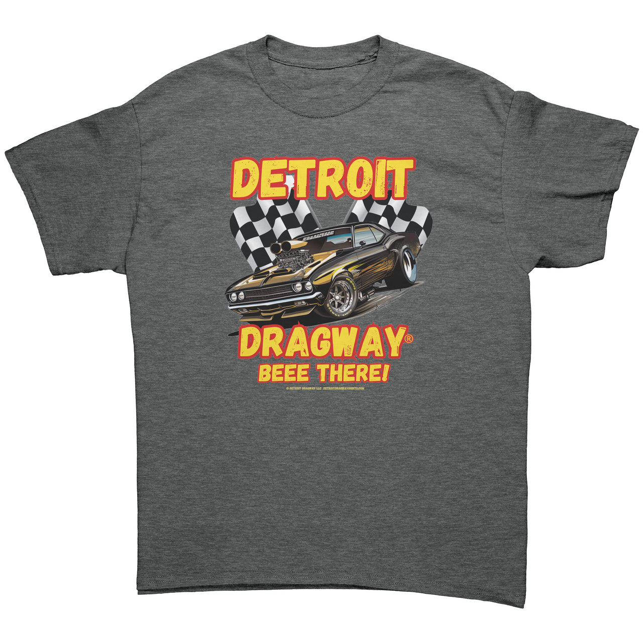 Detroit Dragway® BEEE THERE ver 2  Image On Front Mens Shirt