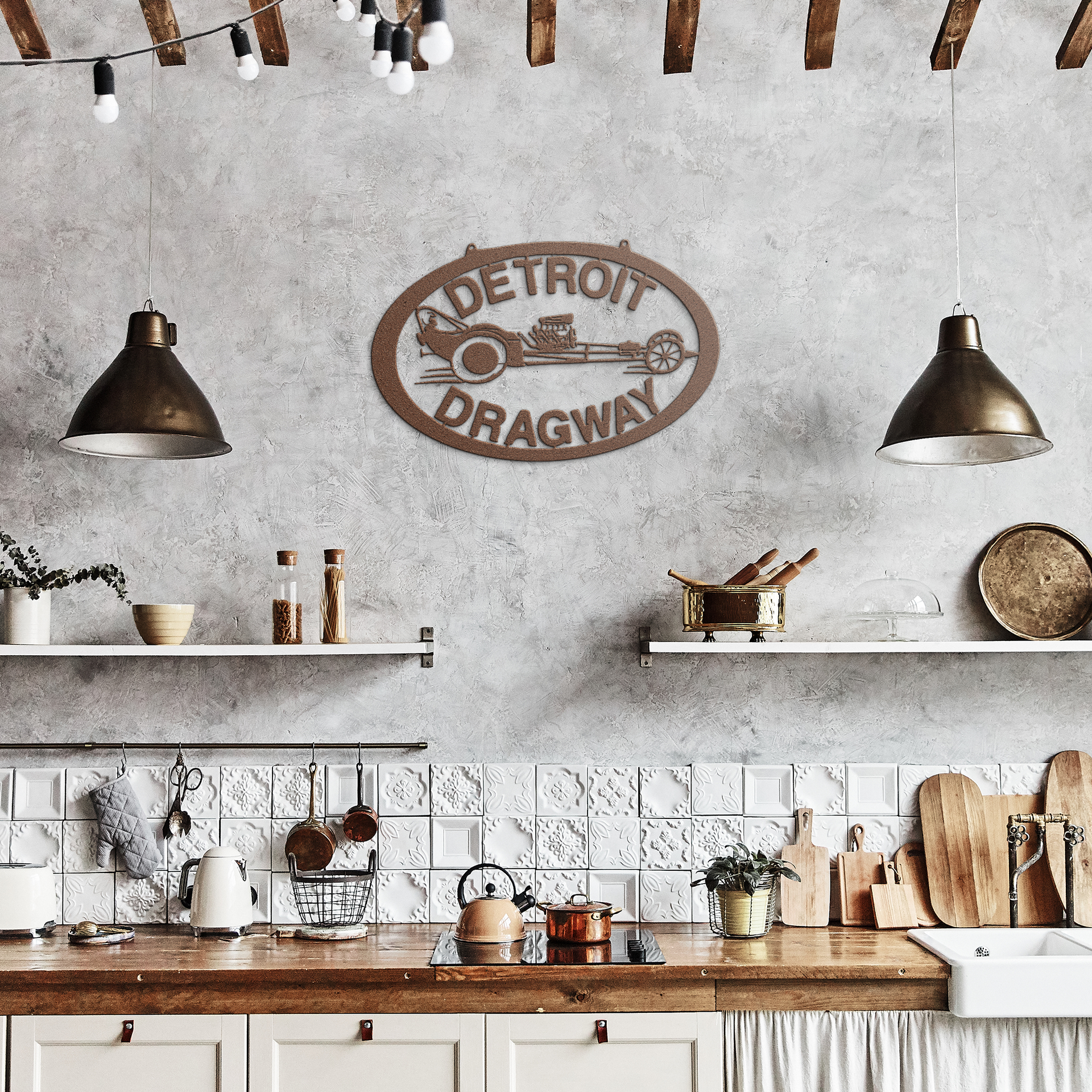 Detroit_Dragway_Metal_Dragster_Sign_Copper_Rustic_Kitchen_Mockup.png