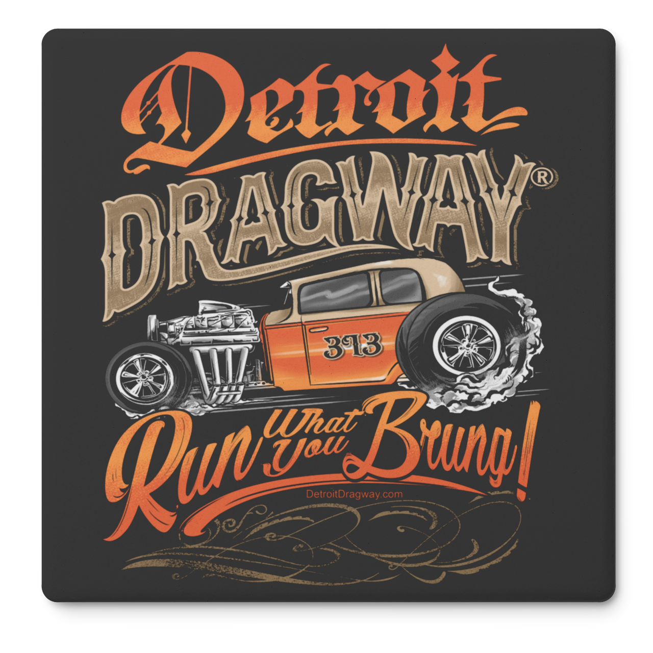 Detroit_Dragway_Run_What_You_Brung_Coast_SquareStoneCoaster_Flat_Mockup.png