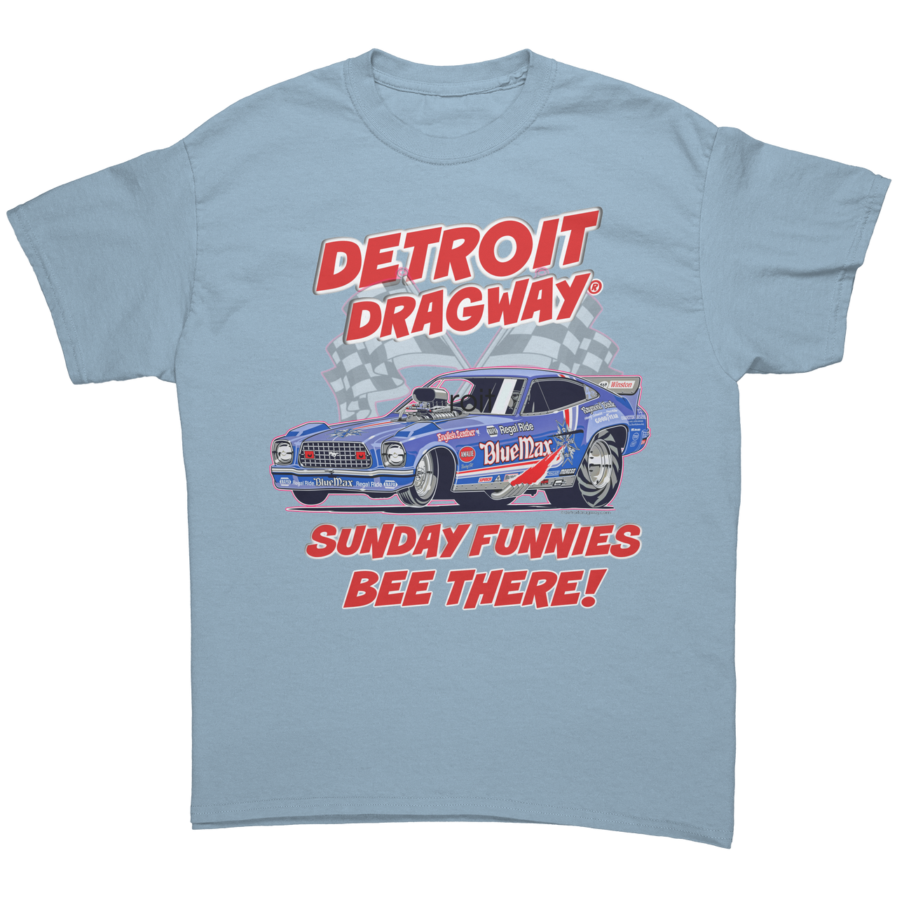 Detroit_Dragway_SUNDAY_FUNNIES_Shirt_1_Light_Blue_Front_Mockup.png