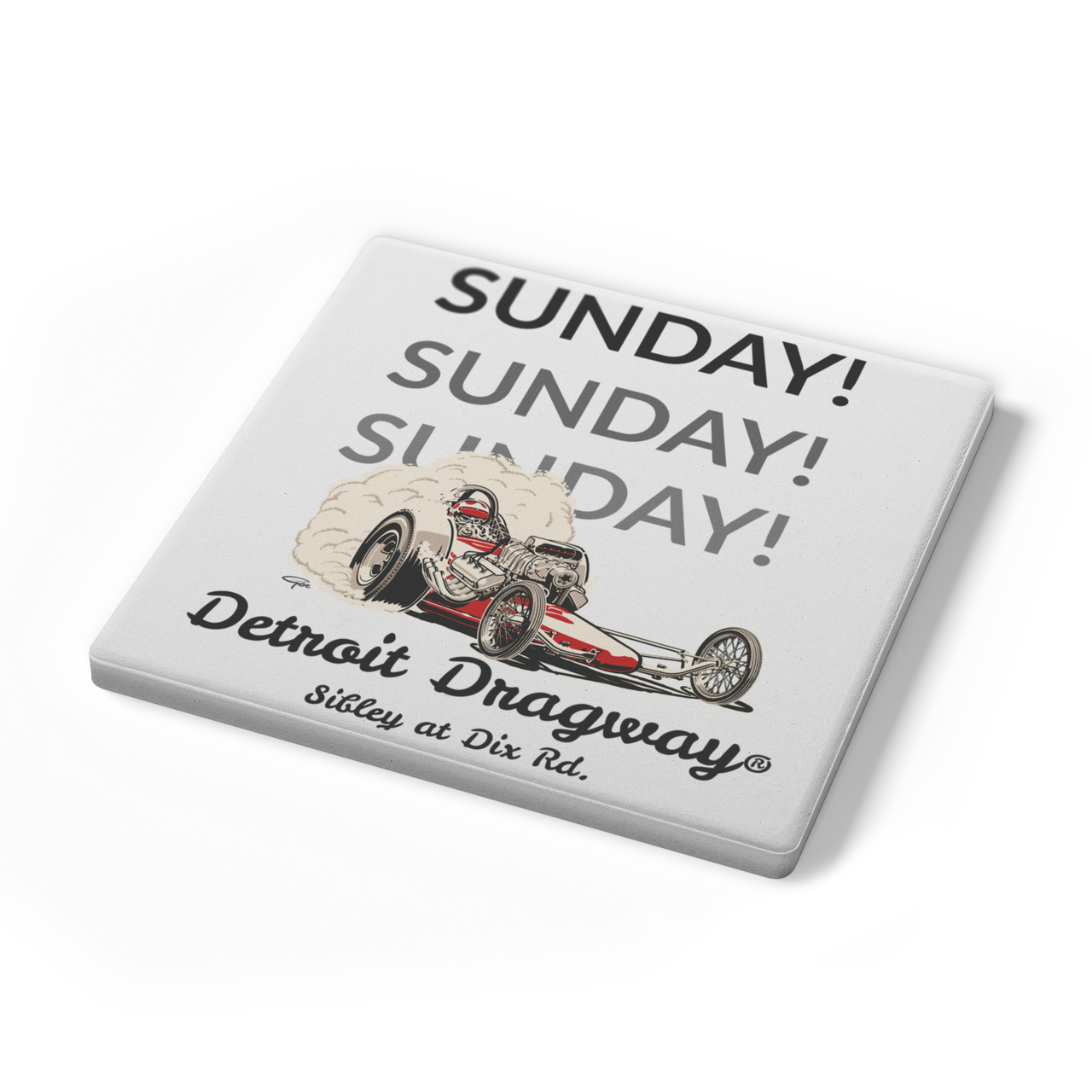 Detroit_Dragway_Sunday_Sunday_Sunday_Coa_SquareStoneCoaster_Angle_Mockup.png