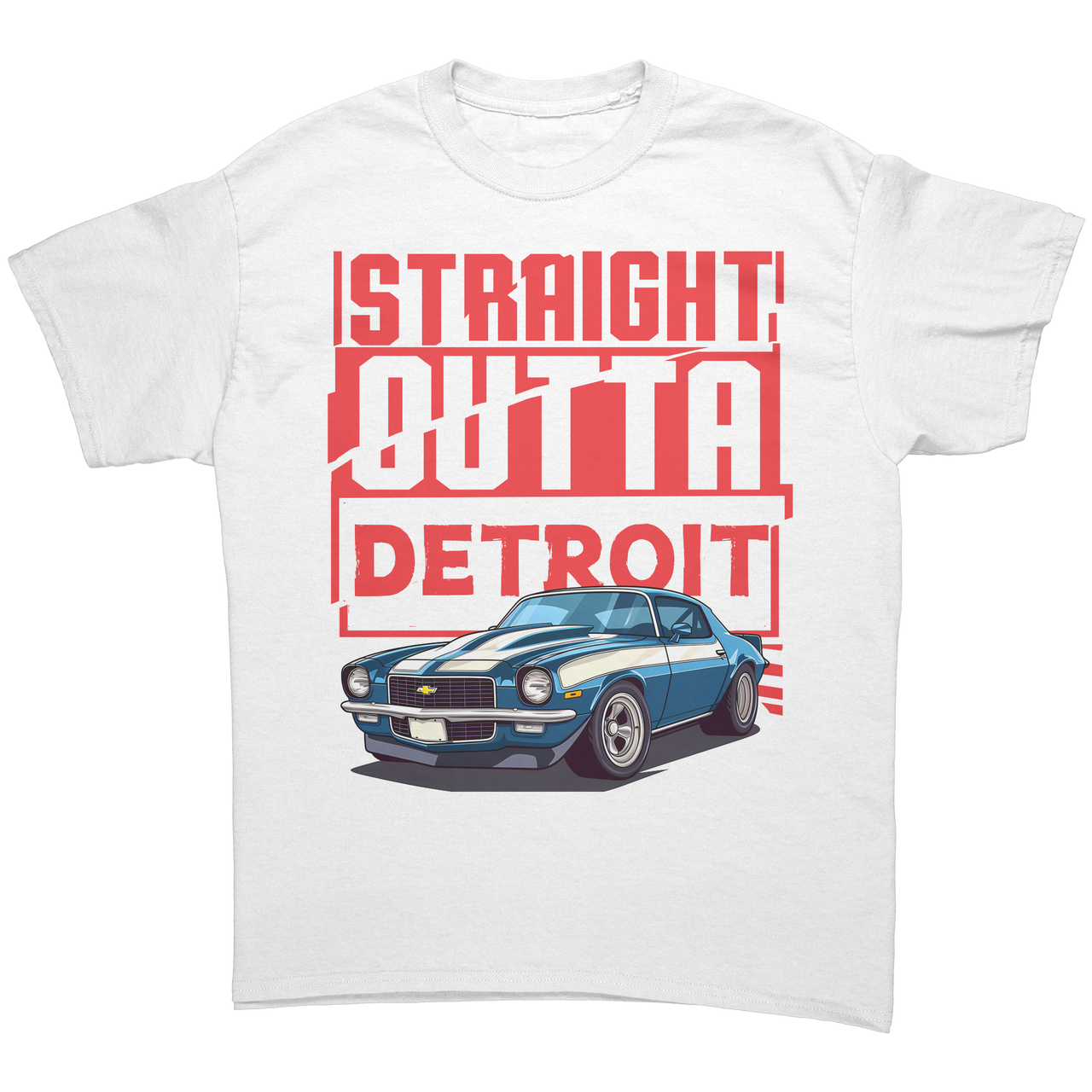 Straight_Outta_Detroit_Blue_Camaro_Tee_S_White_Front_Mockup.png