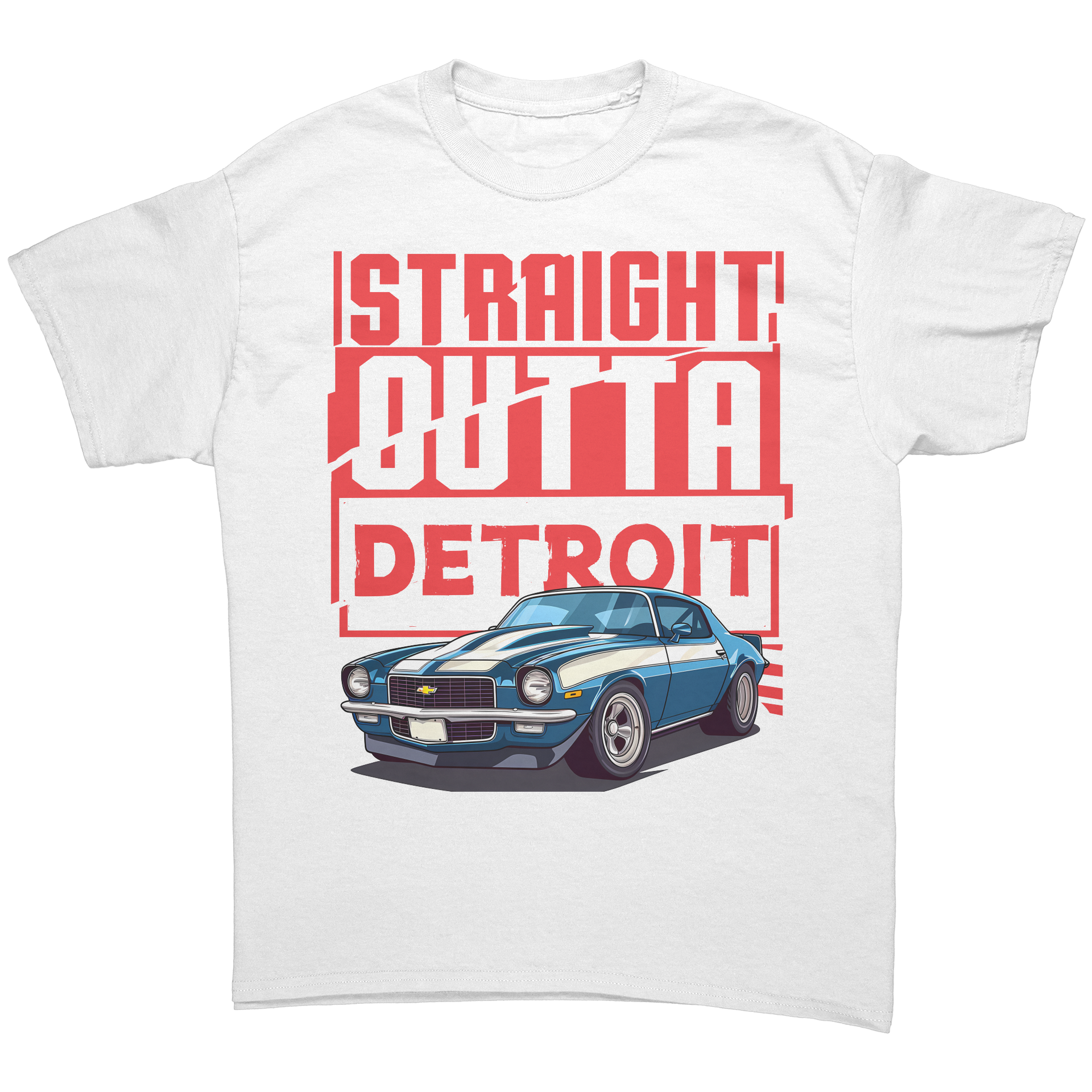 Straight_Outta_Detroit_Blue_Camaro_Tee_S_White_Front_Mockup.png