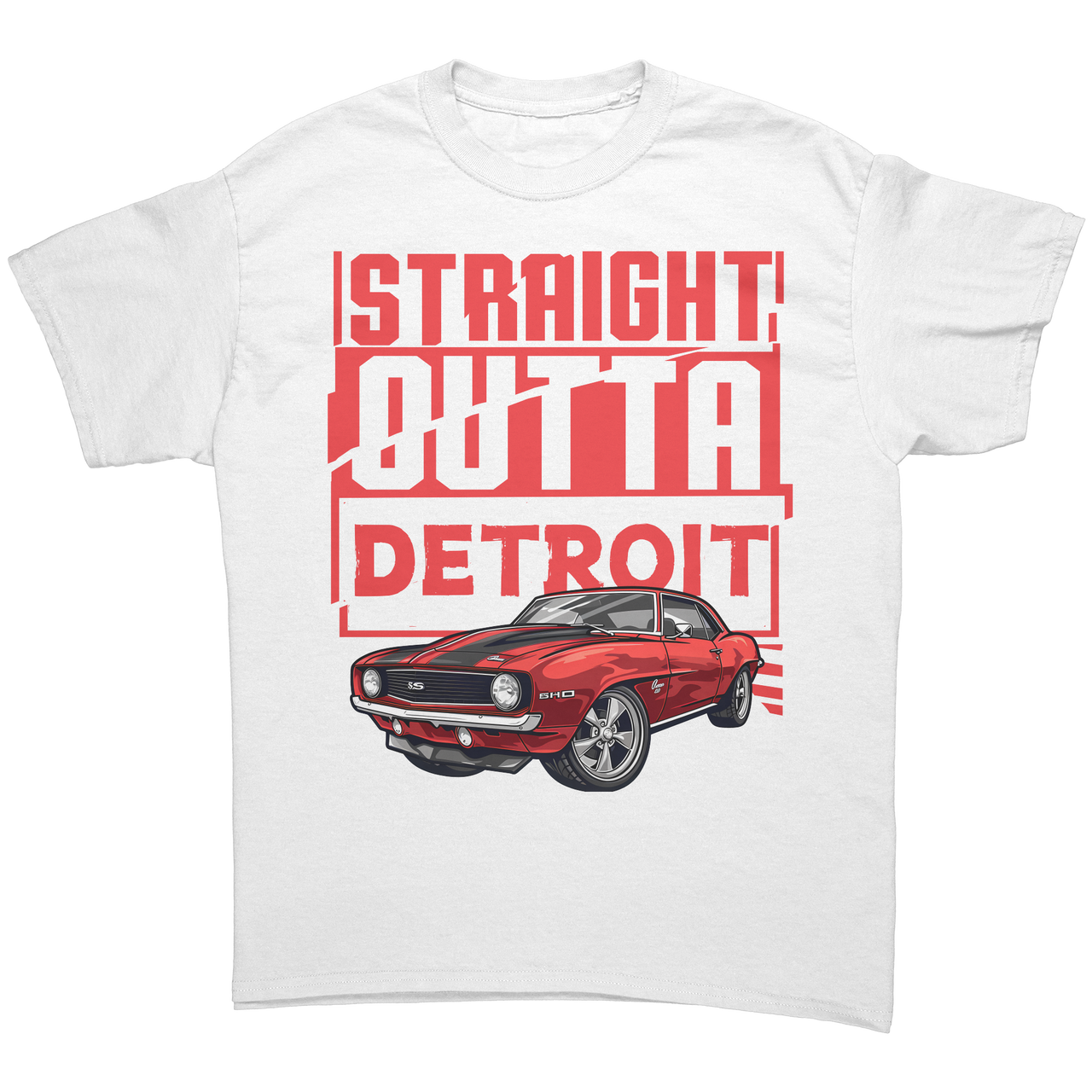 Straight_Outta_Detroit_Red_Camaro_Tee_Sh_White_Front_Mockup.png