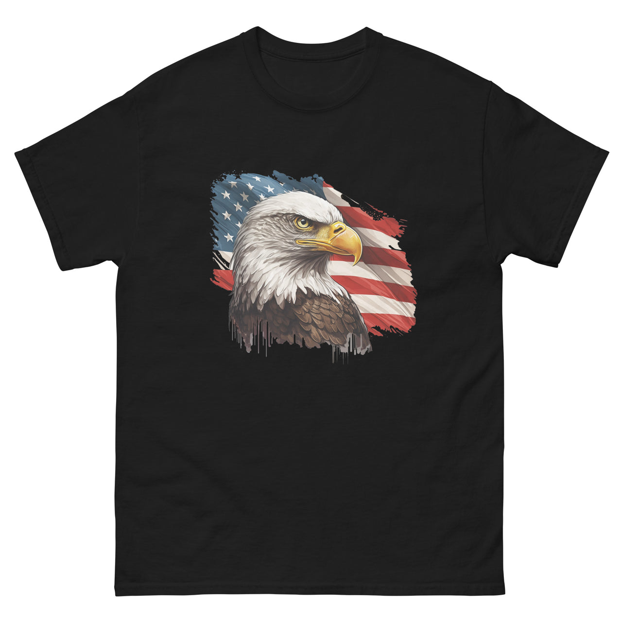 American Flag & Eagle Men's classic tee Image On Front