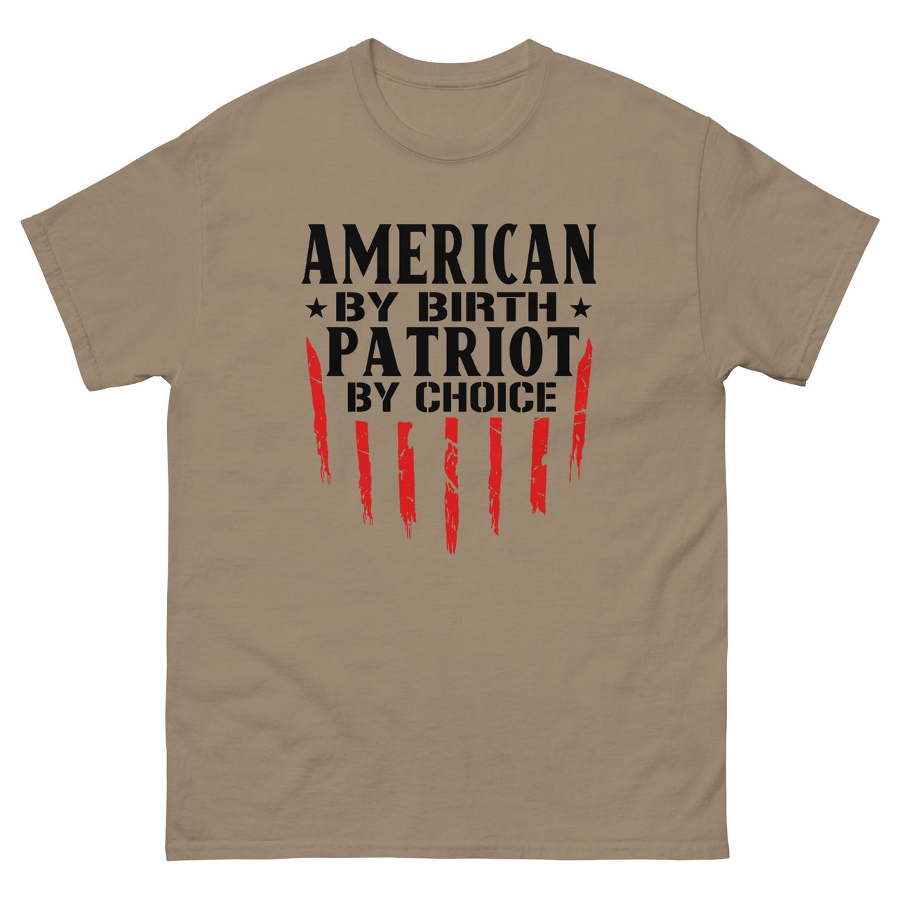 American By Birth Patriot By Choice Ver 2 Men's classic tee