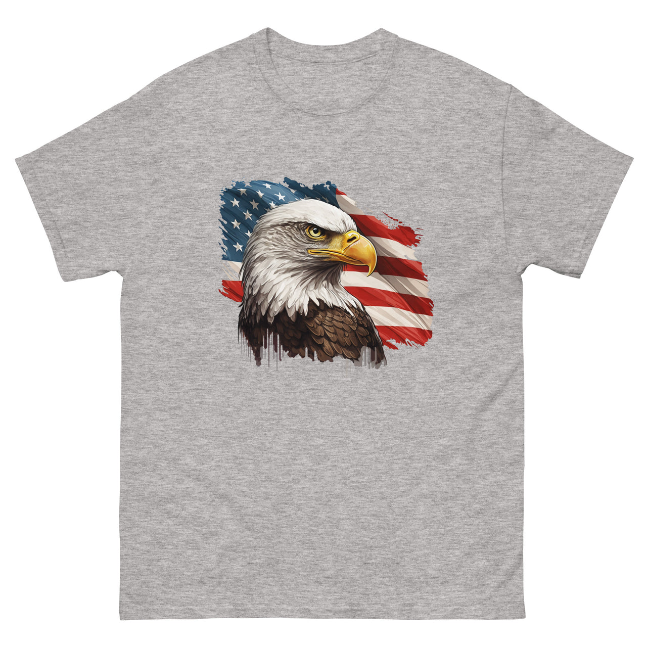 American Flag & Eagle Men's classic tee Image On Front