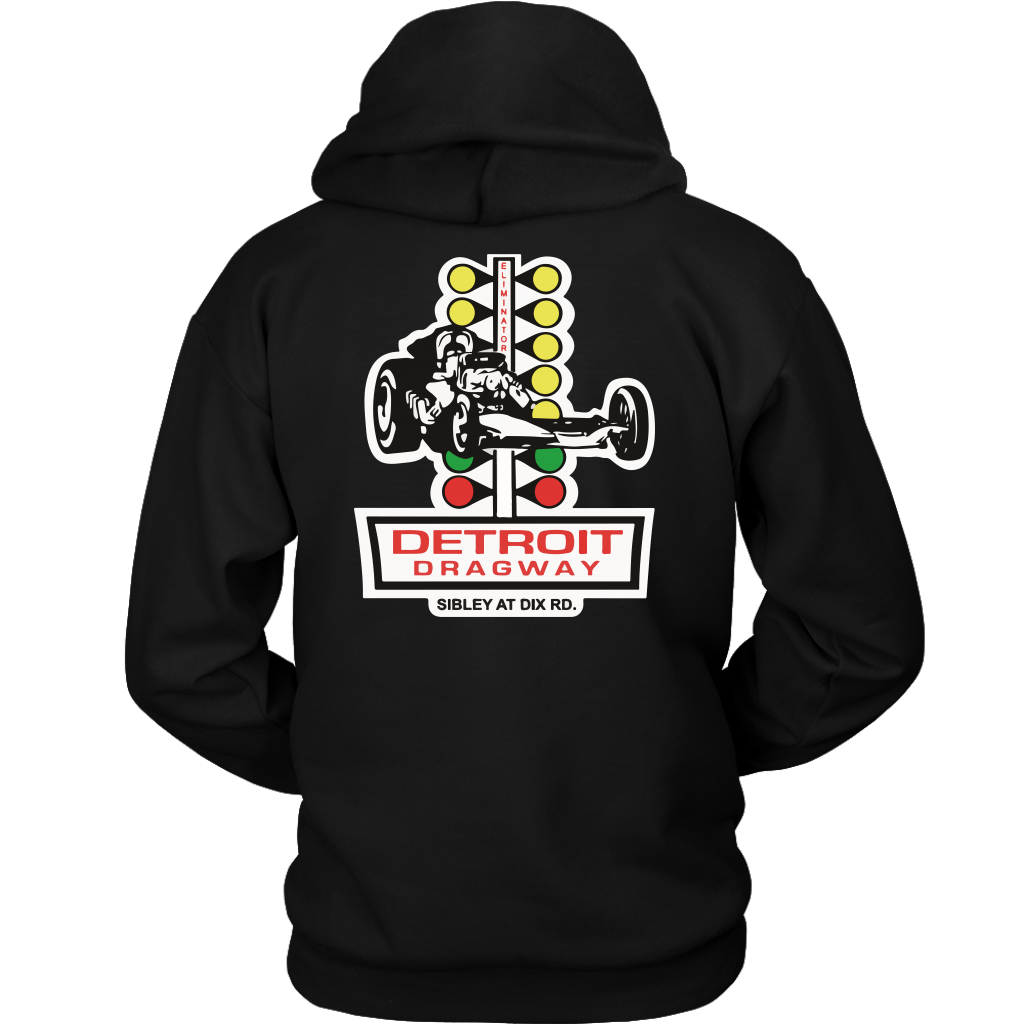 Detroit Dragway® Staging Tree Hoodie  Image On The Back