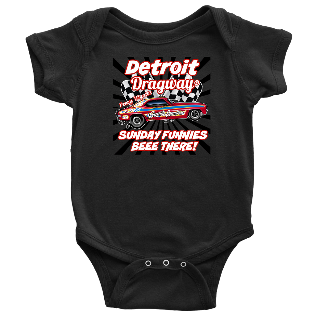 Detroit Dragway® Perry Wyatt's Sunday Funnies Baby Bodysuit