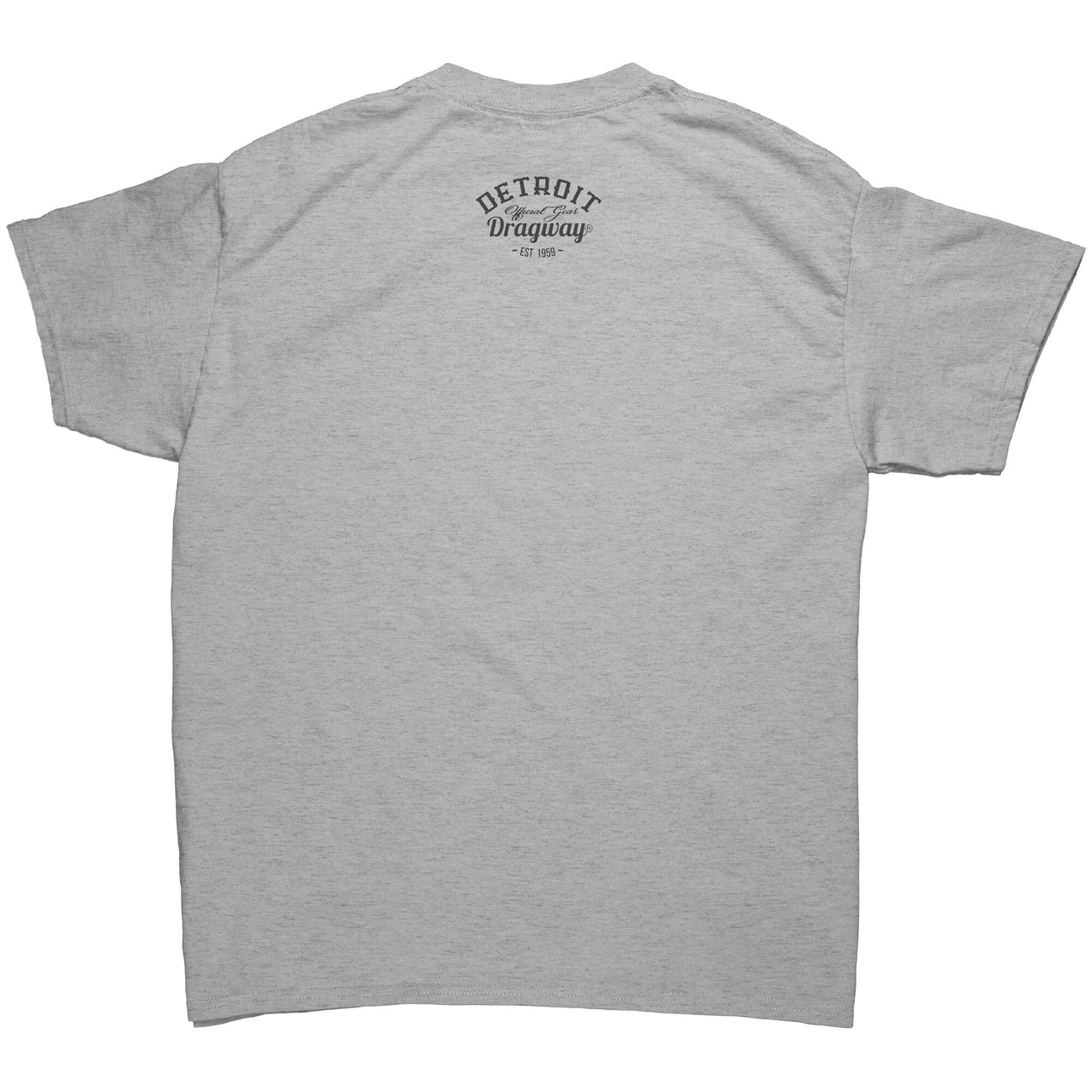 *Detroit Dragway® Checkered Flags Short Sleeve T-Shirt. Image On Front