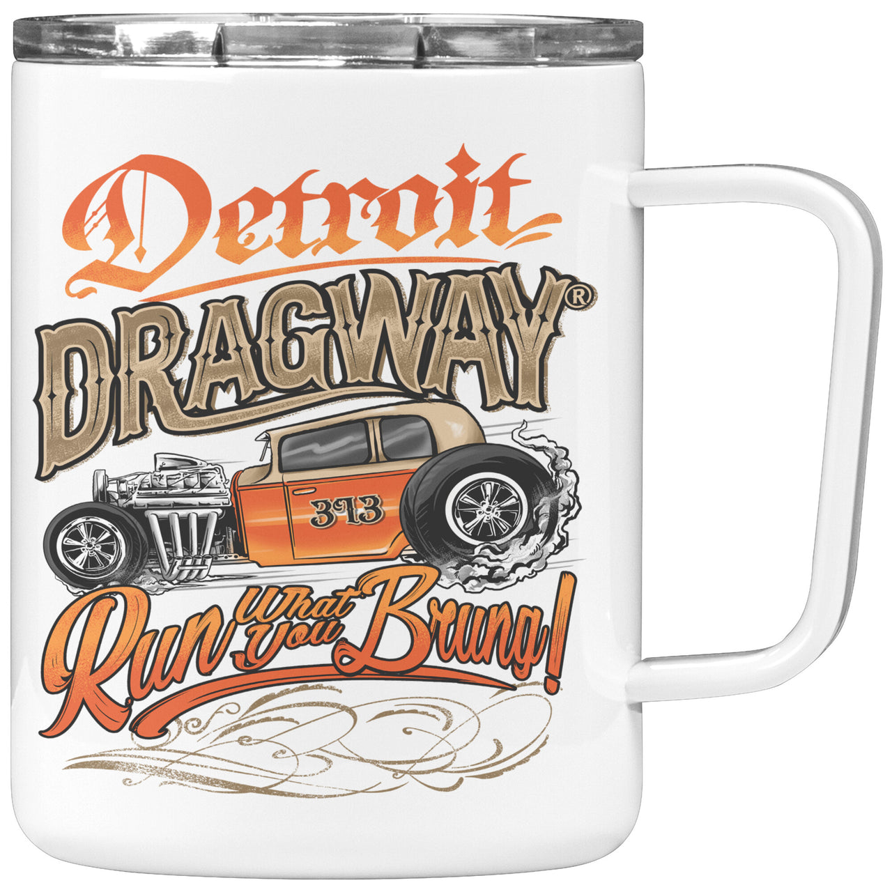 Detroit Dragway® Run What You Brung Bantam Insulated Coffee Mug