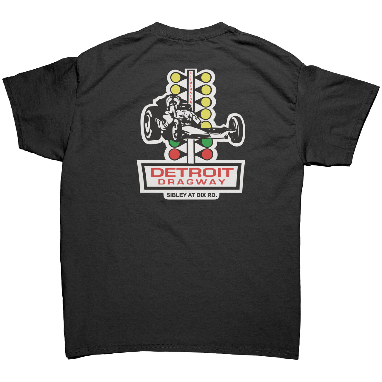 *Detroit Dragway® Staging Tree Short Sleeve Shirt Image on Back