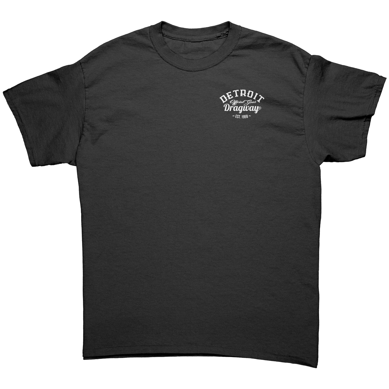 *Detroit Dragway® Staging Tree Short Sleeve Shirt Image on Back