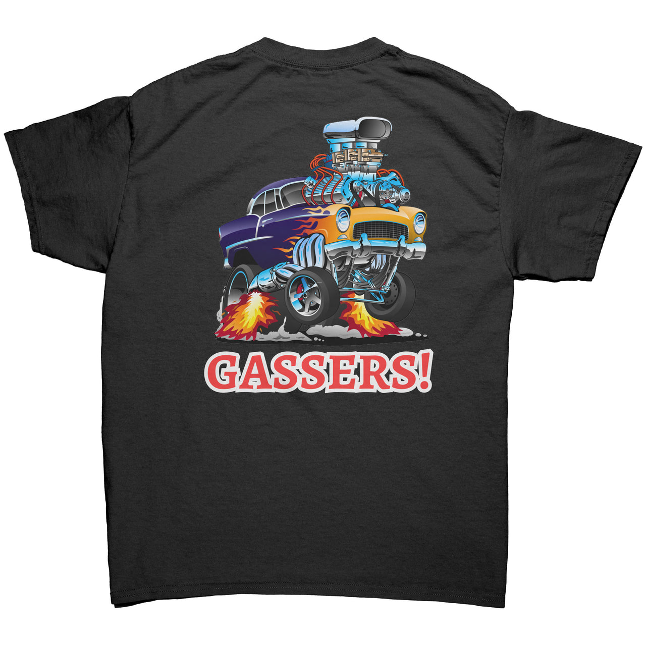 Gassers Men's T-Shirt Image On The Back