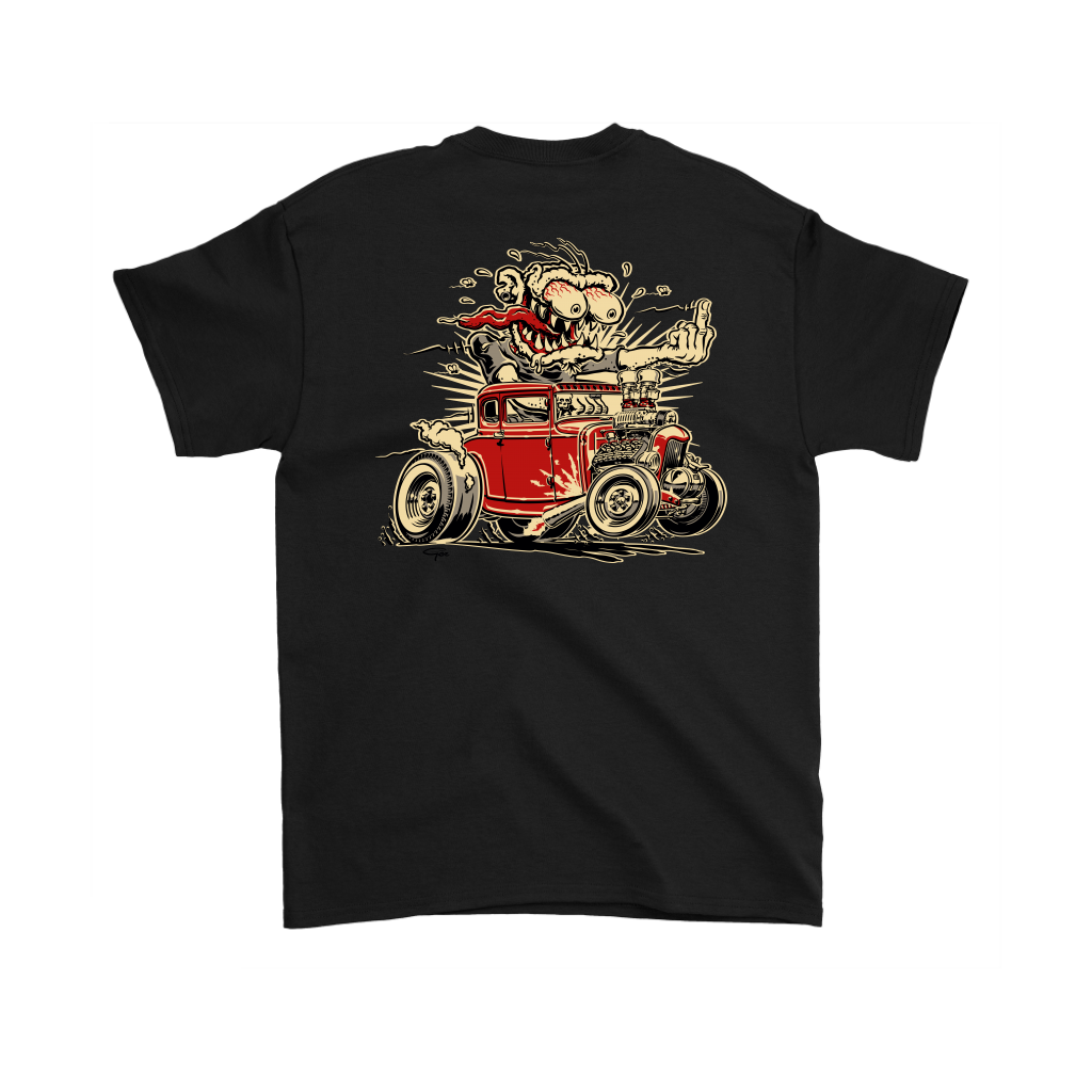 Funny Giving The Bird Hot Rod T-Shirt
