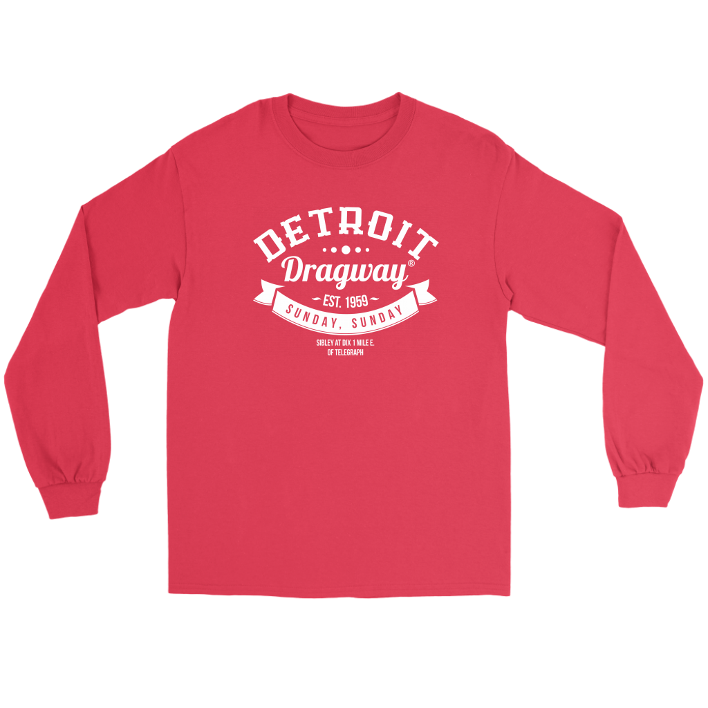 Detroit Dragway® Sunday-Sunday ver 1 Long Sleeve Sleeve T-Shirt