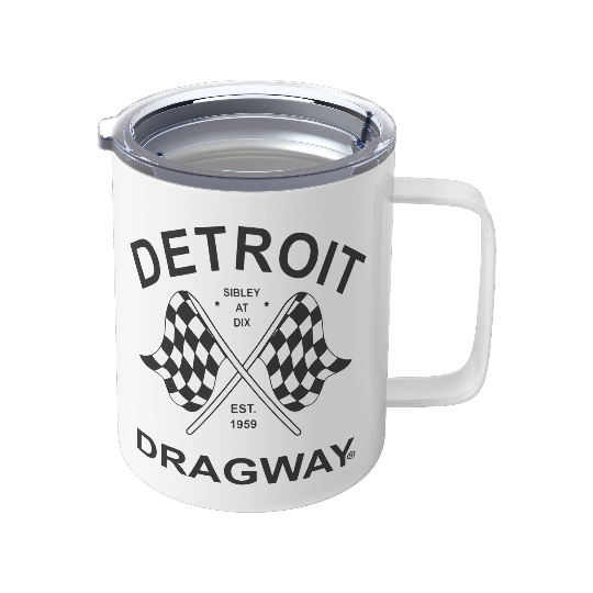 Detroit Dragway® Checkered Flags 10oz Insulated Coffee/Soup Mug