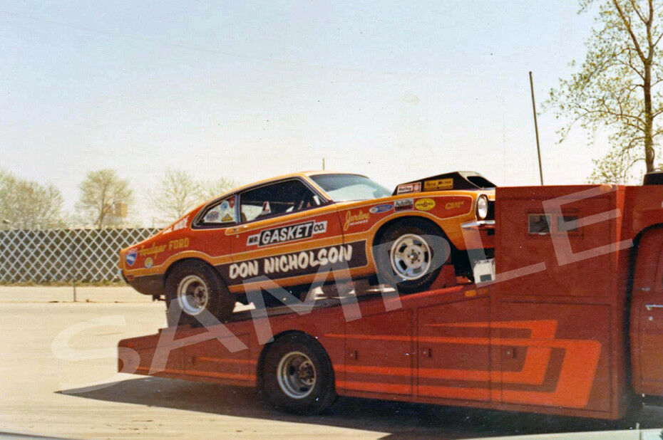 4 x 6" Color Photo of 4 x 6" Color Photo of Dyno Don Nicholson's Car On It's Hauler.