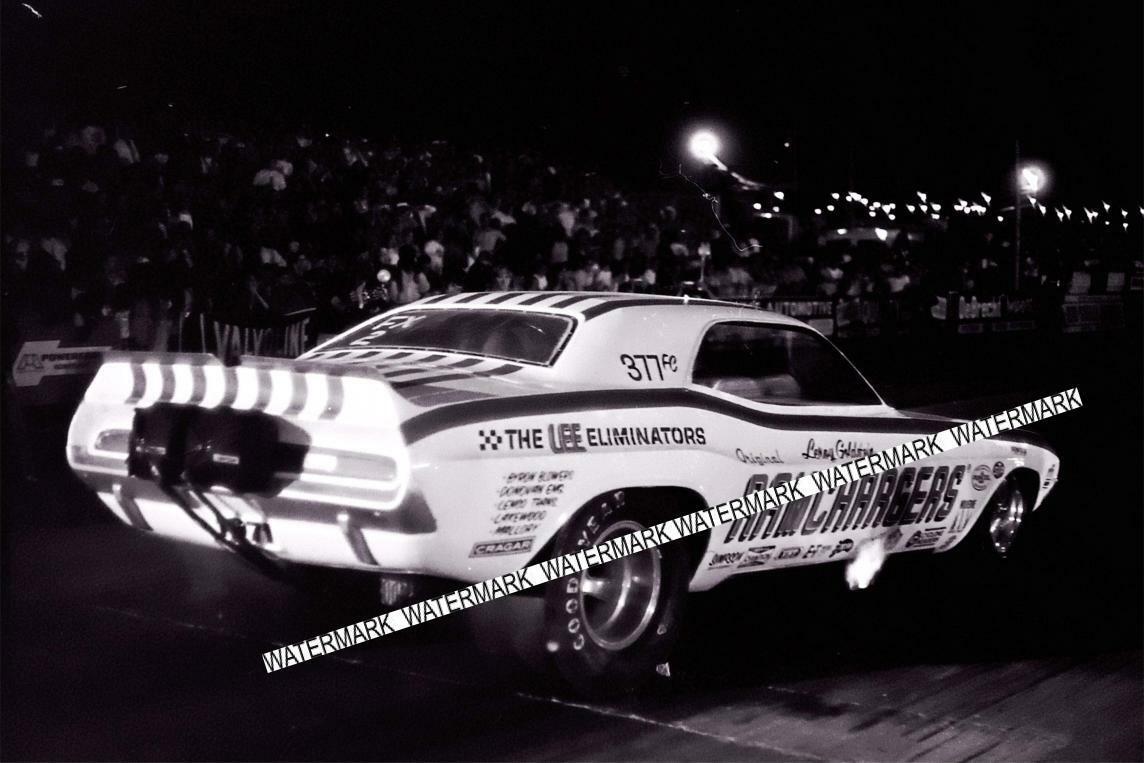4 x 6" Glossy Beautiful Photo Of The RAMCHARGERS Racing at Night Made from My original Negative