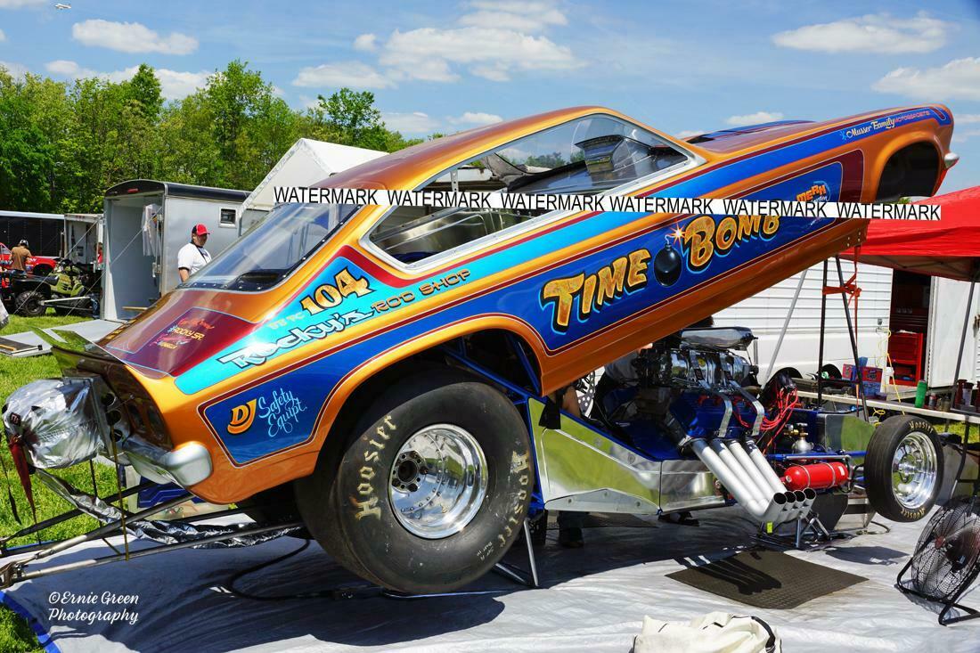 4 x 6" Color Photo Of The Nostalgia Funny Car TIME BOMB.