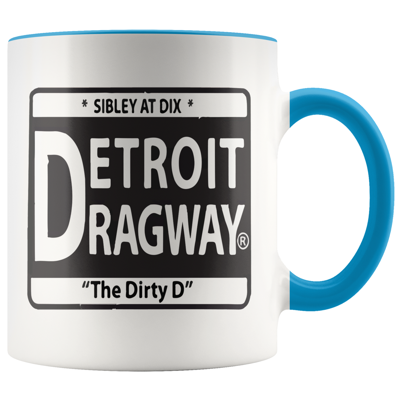 Detroit Dragway® Dirty D Accent Mug